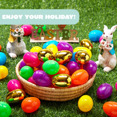 JOYIN durable plastic Easter eggs withstand playful drops.