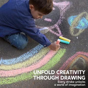 JOYIN durable round chalk resists breaking for little hands.