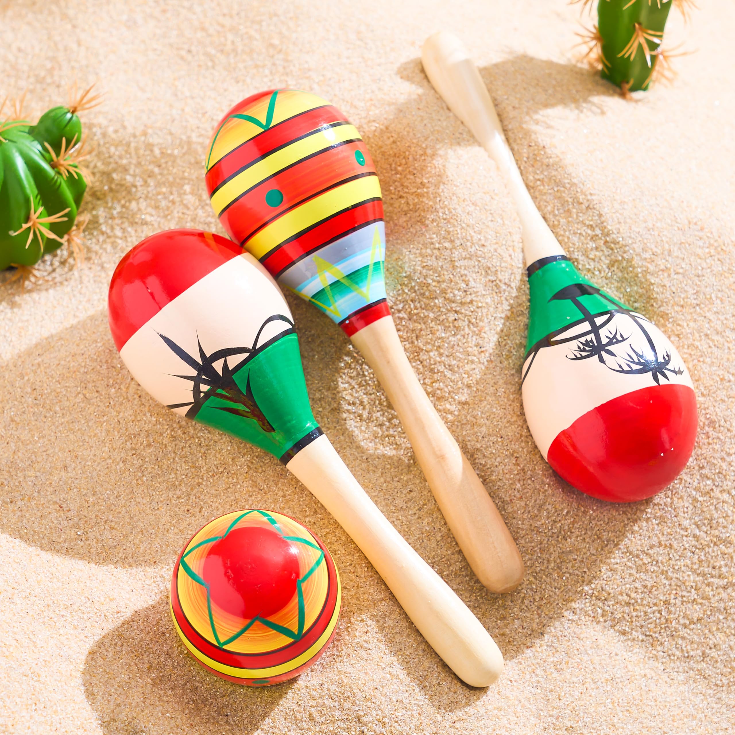 JOYIN durable wood maracas for family fun and dancing.