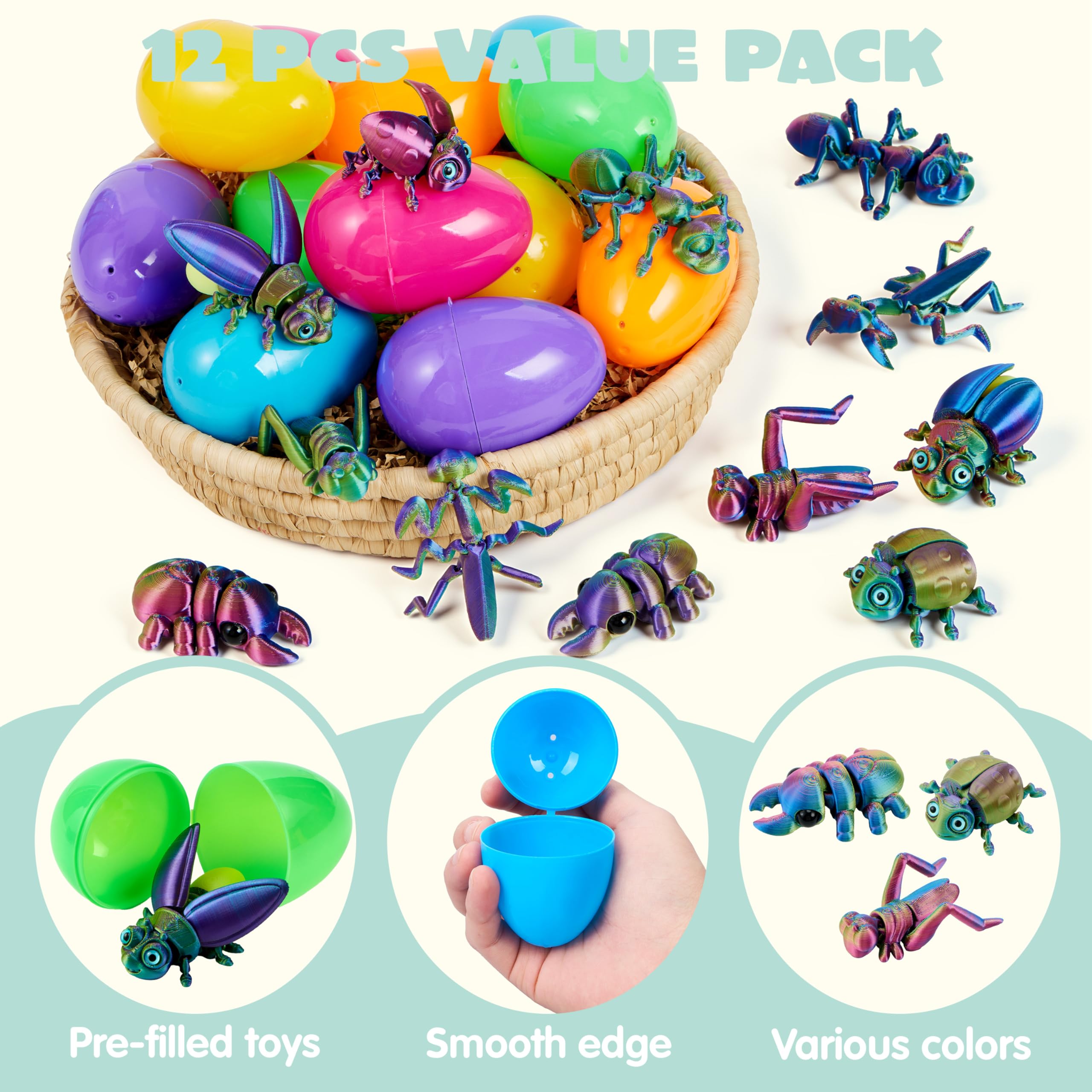 JOYIN Easter basket treats collection with insect toys adds delightful surprises.