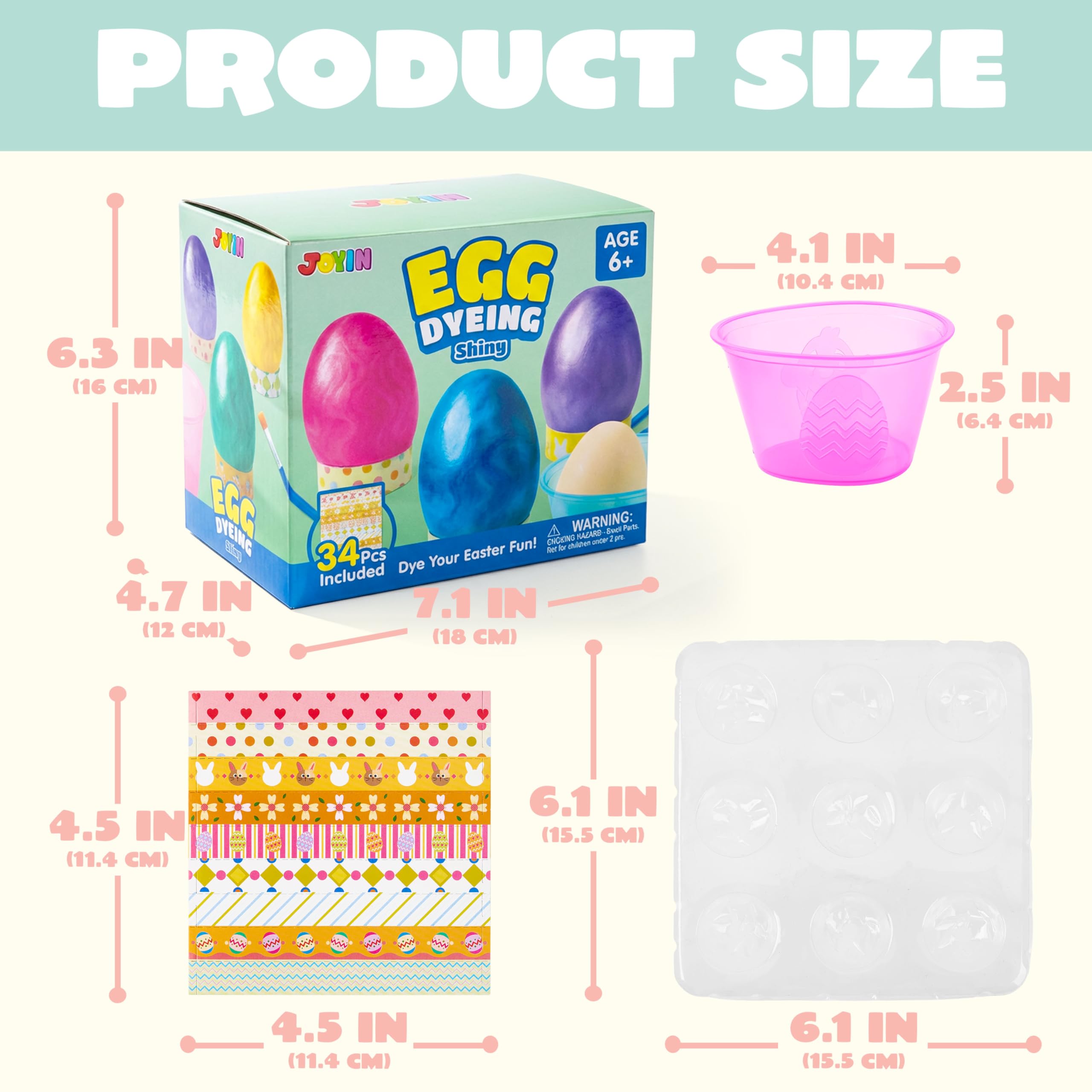 JOYIN Easter Dye Kit dye cups for clean color dipping and mixing
