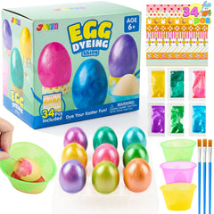 JOYIN Easter Dye Kit egg tray arrangement for organized decorating and drying