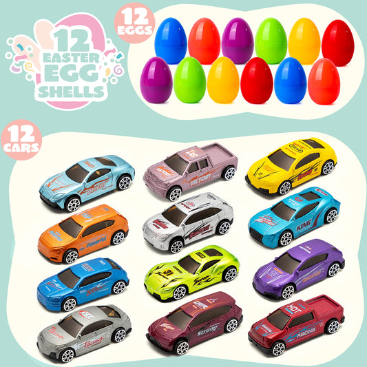 JOYIN Easter egg opened to reveal a die-cast car inside for gifting