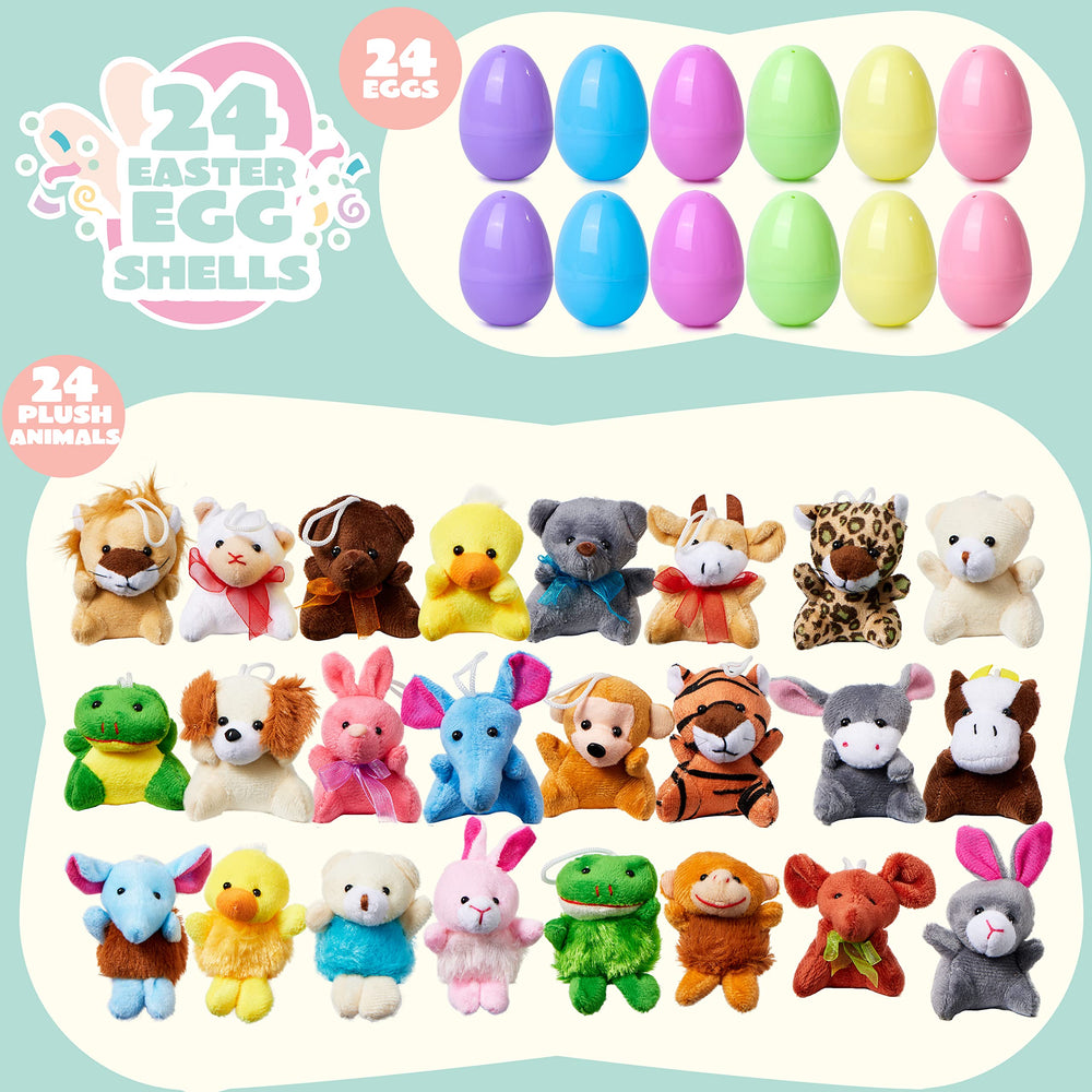 JOYIN Easter eggs reveal tiny plush toys perfect for classroom prizes.