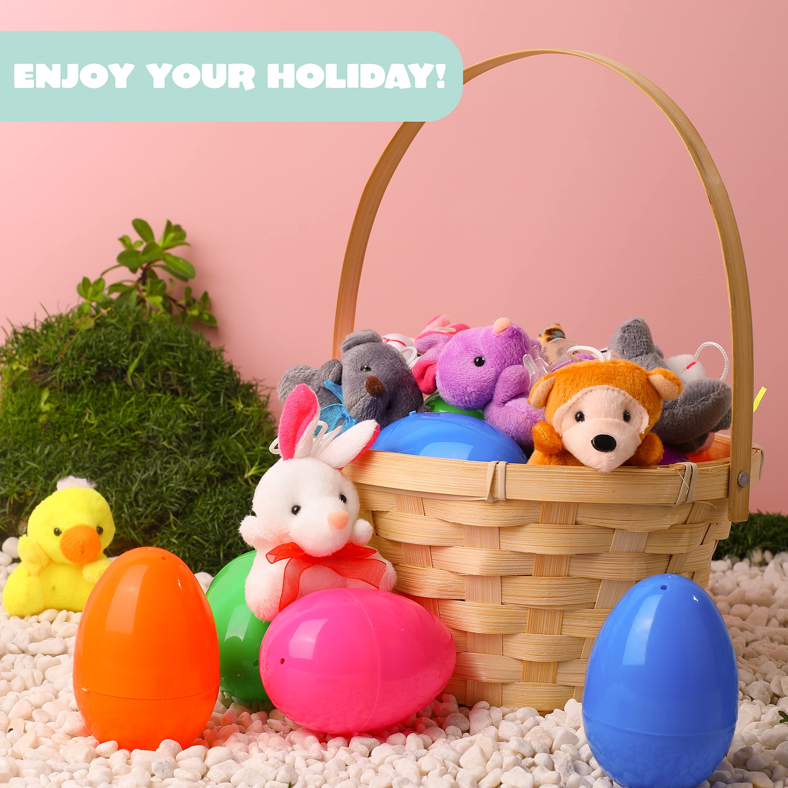 JOYIN vibrant mini plush eggs for kids’ celebrations and gifts.