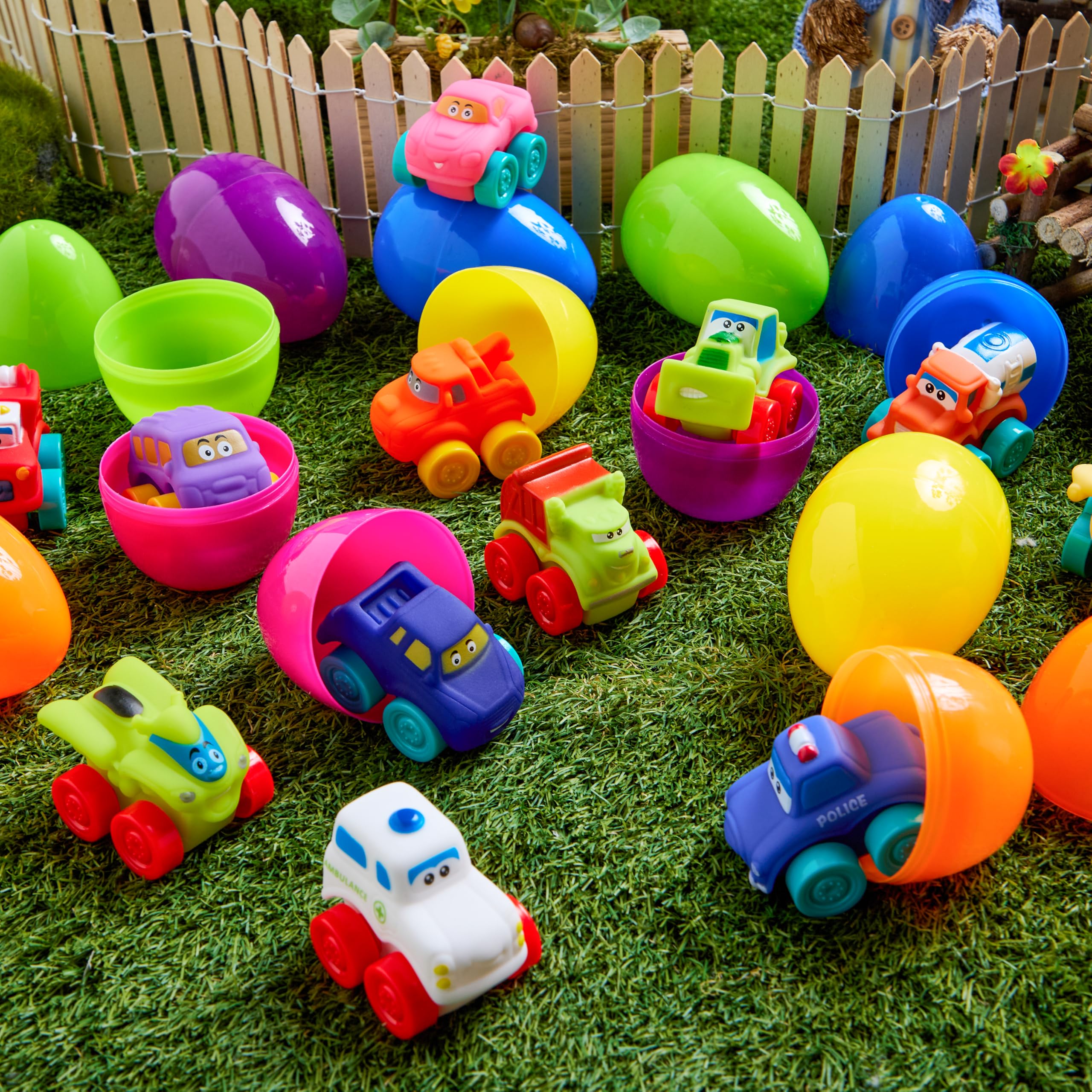 JOYIN vibrant eggs and cars used as classroom prizes and party favors