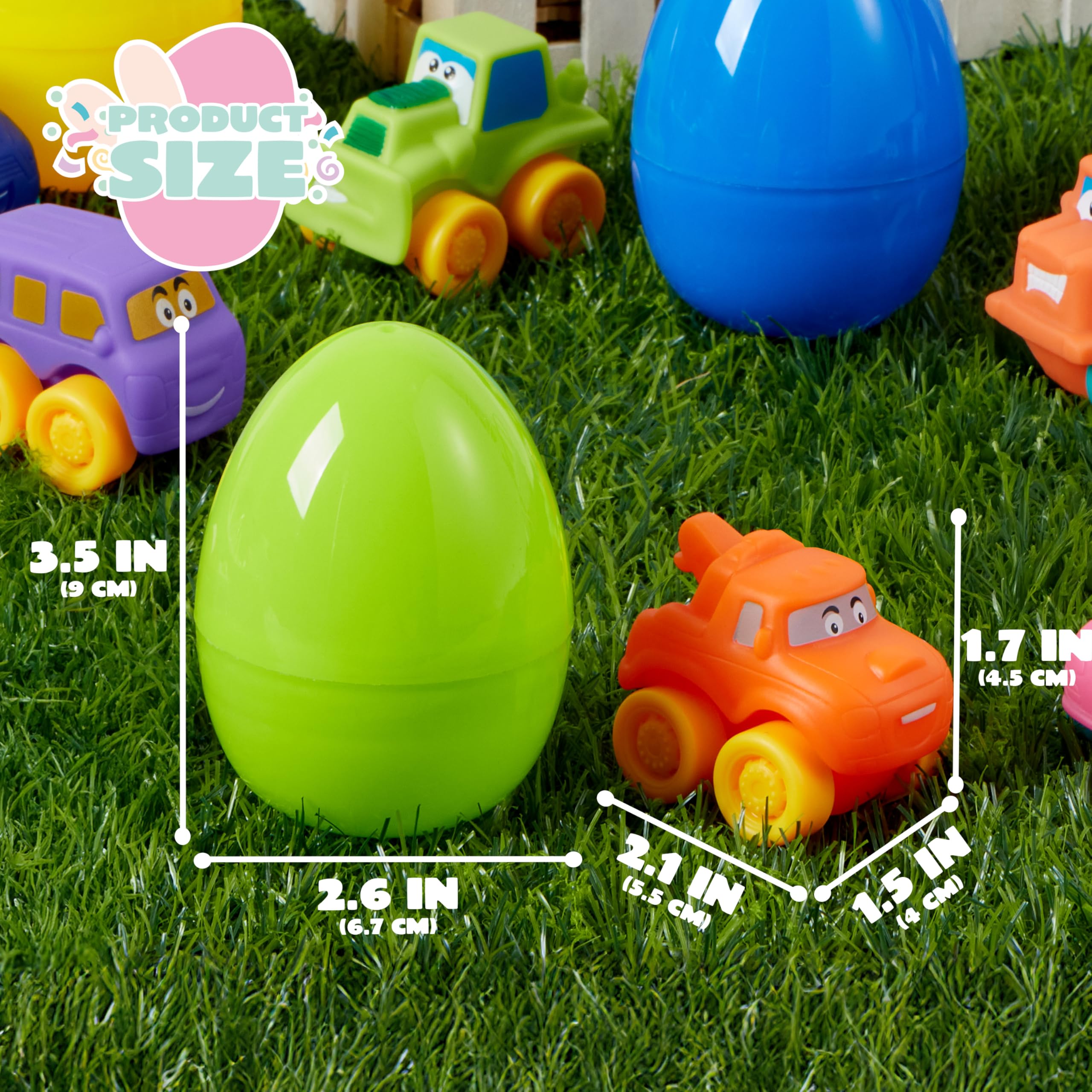 JOYIN eggs supporting fine motor play with small toy cars