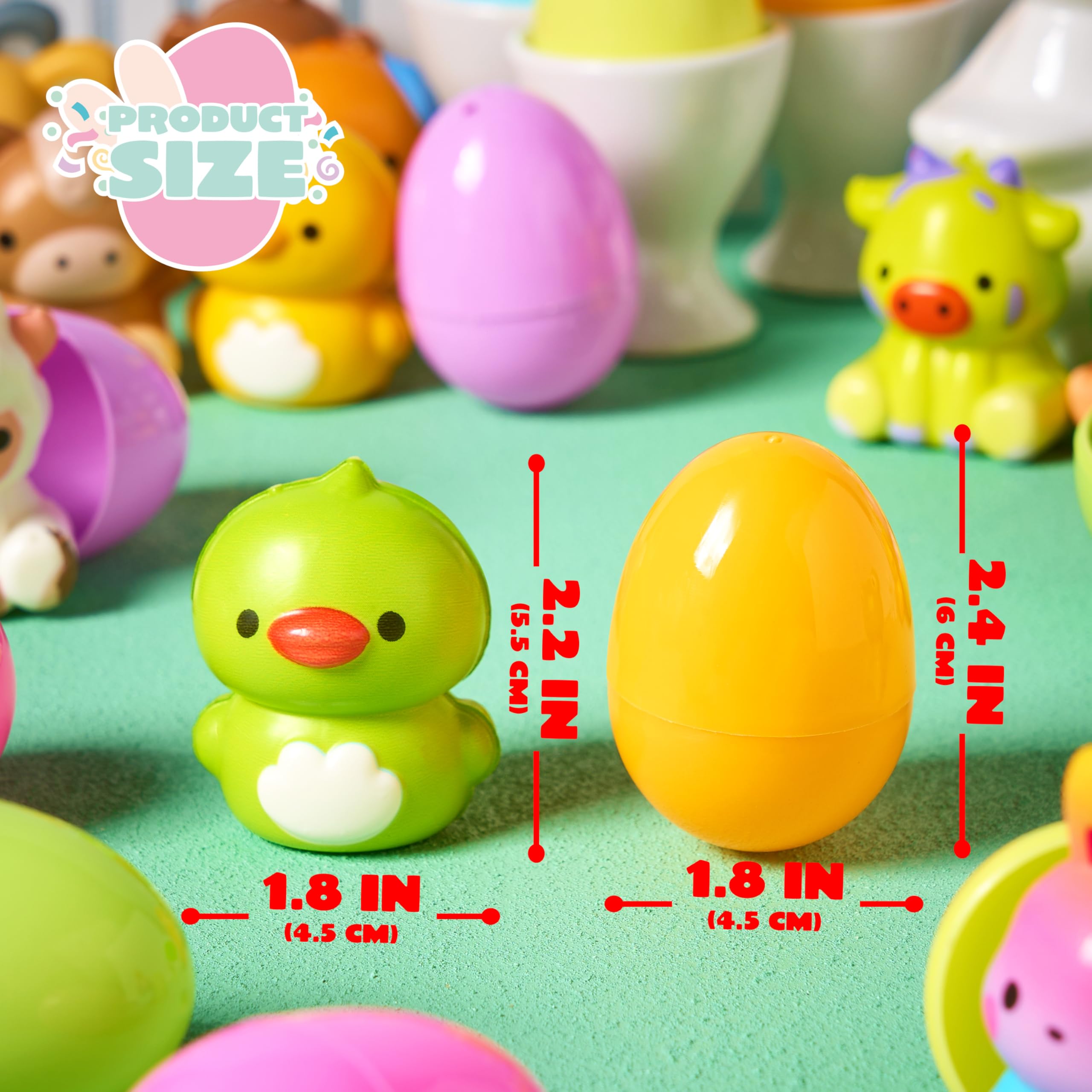 JOYIN Easter eggs with cat mochi squishy, engaging sensory toys for kids.