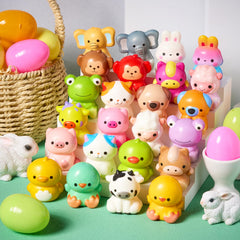 JOYIN Easter eggs with cow mochi squishy, great for egg hunts and gifts.