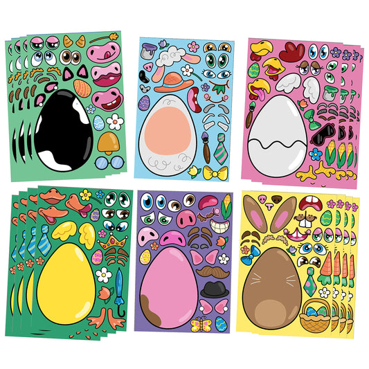 JOYIN Easter stickers bunny face ideal for egg hunt crafts.
