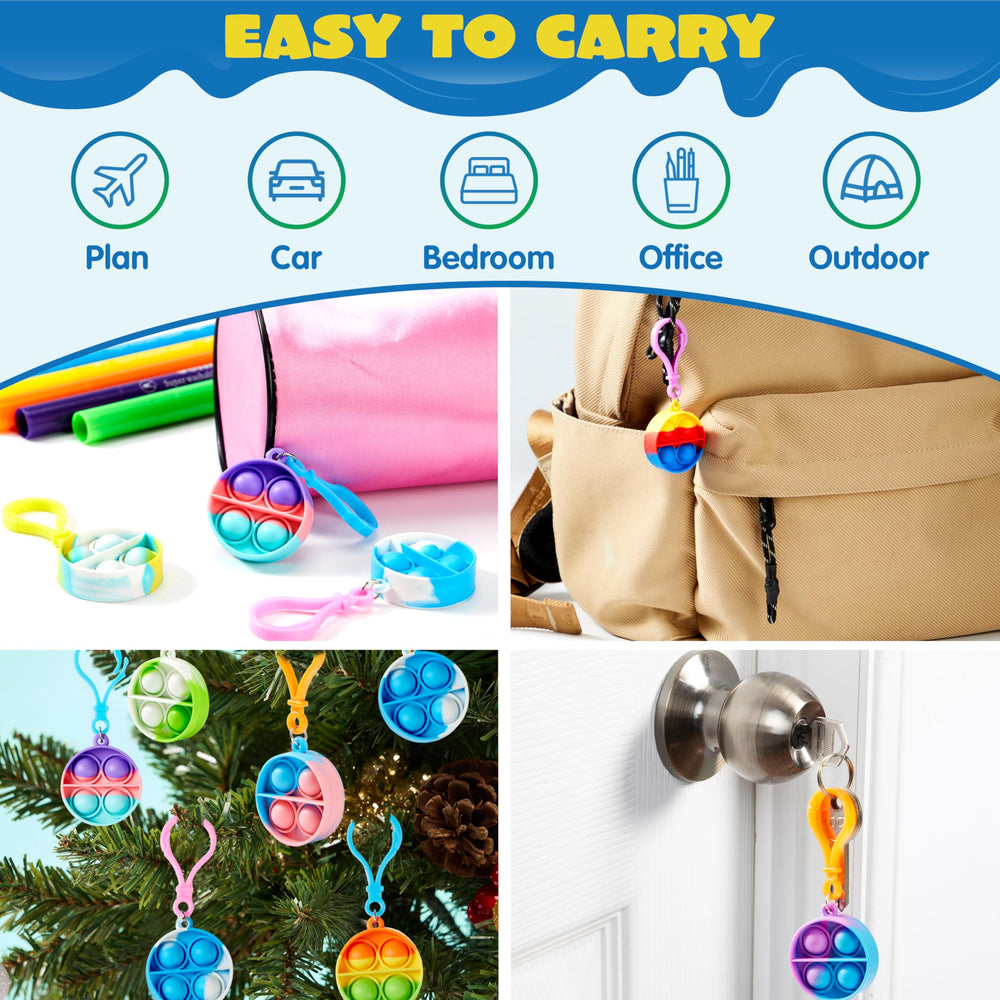 JOYIN easy-to-carry fidget keychain for portable stress relief.