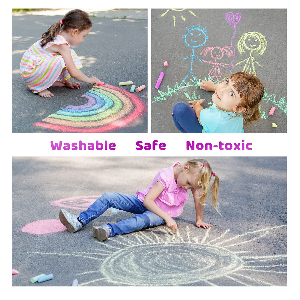 JOYIN easy-clean chalk reduces mess during playtime.