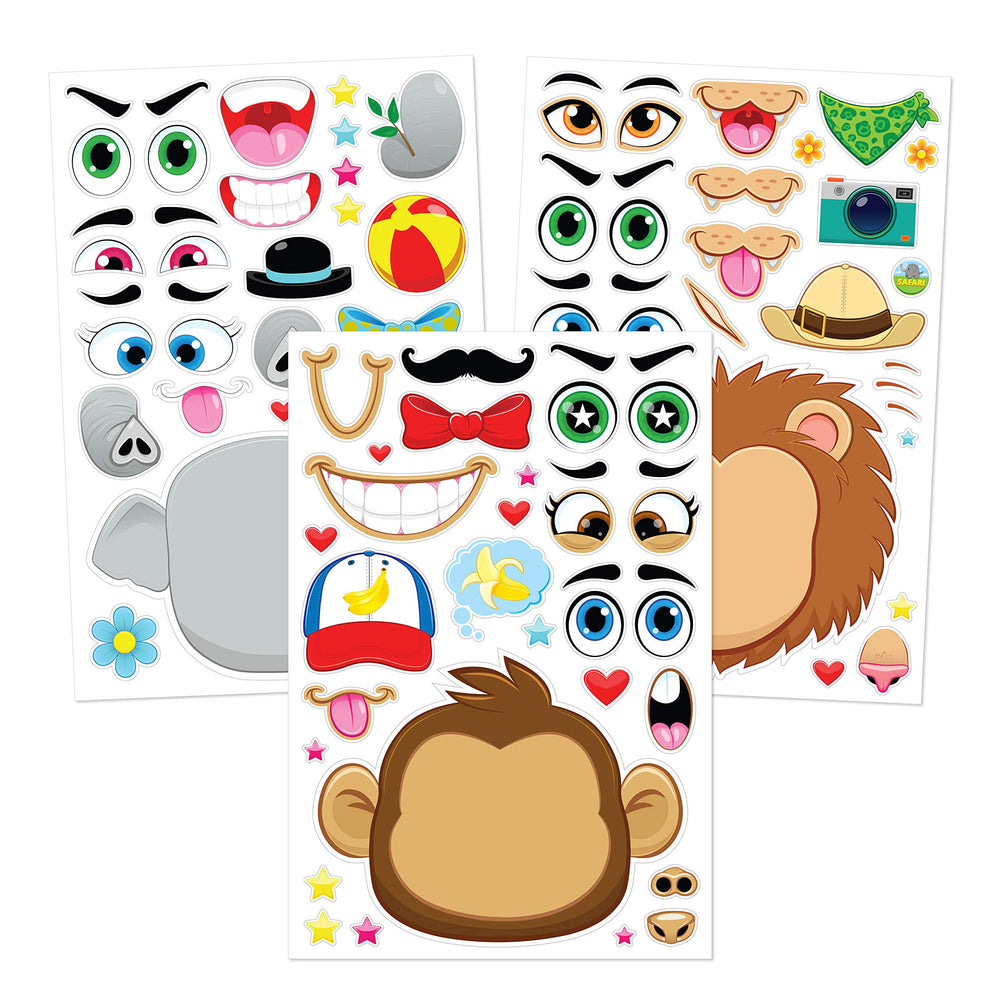 JOYIN elephant face stickers add whimsical charm to crafts and party decor.