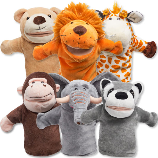 JOYIN elephant puppet with working mouth for engaging storytelling.