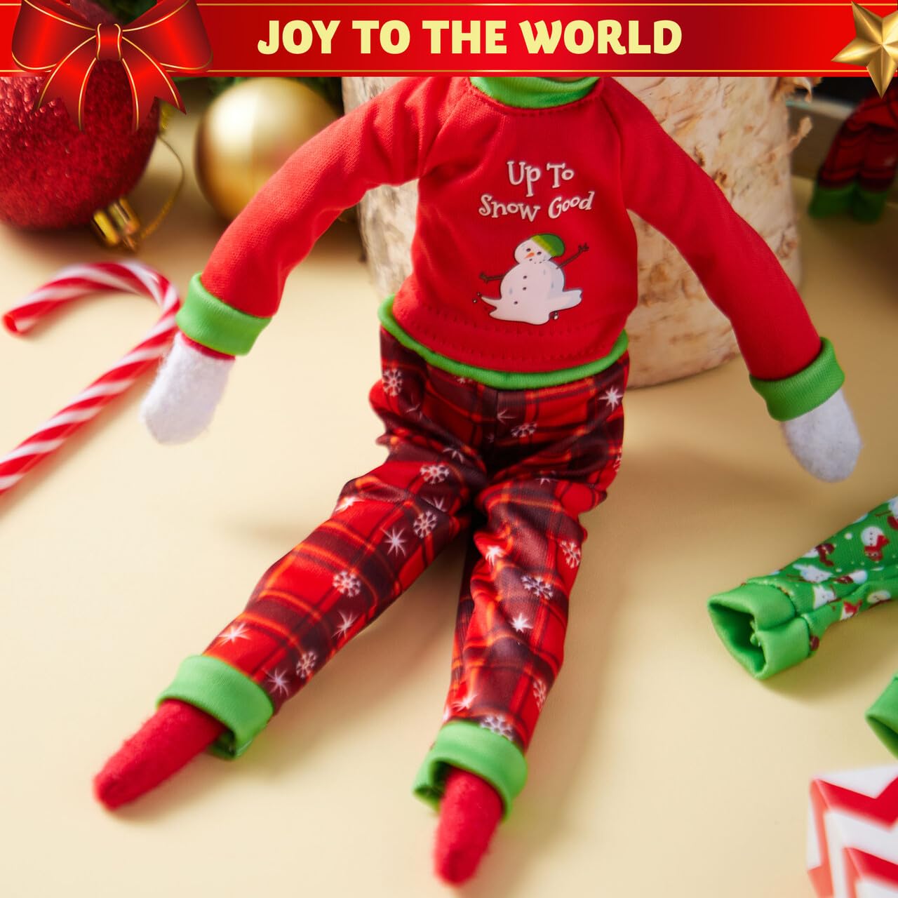 JOYIN elf sweater set enhances toy setups and festive storytelling.
