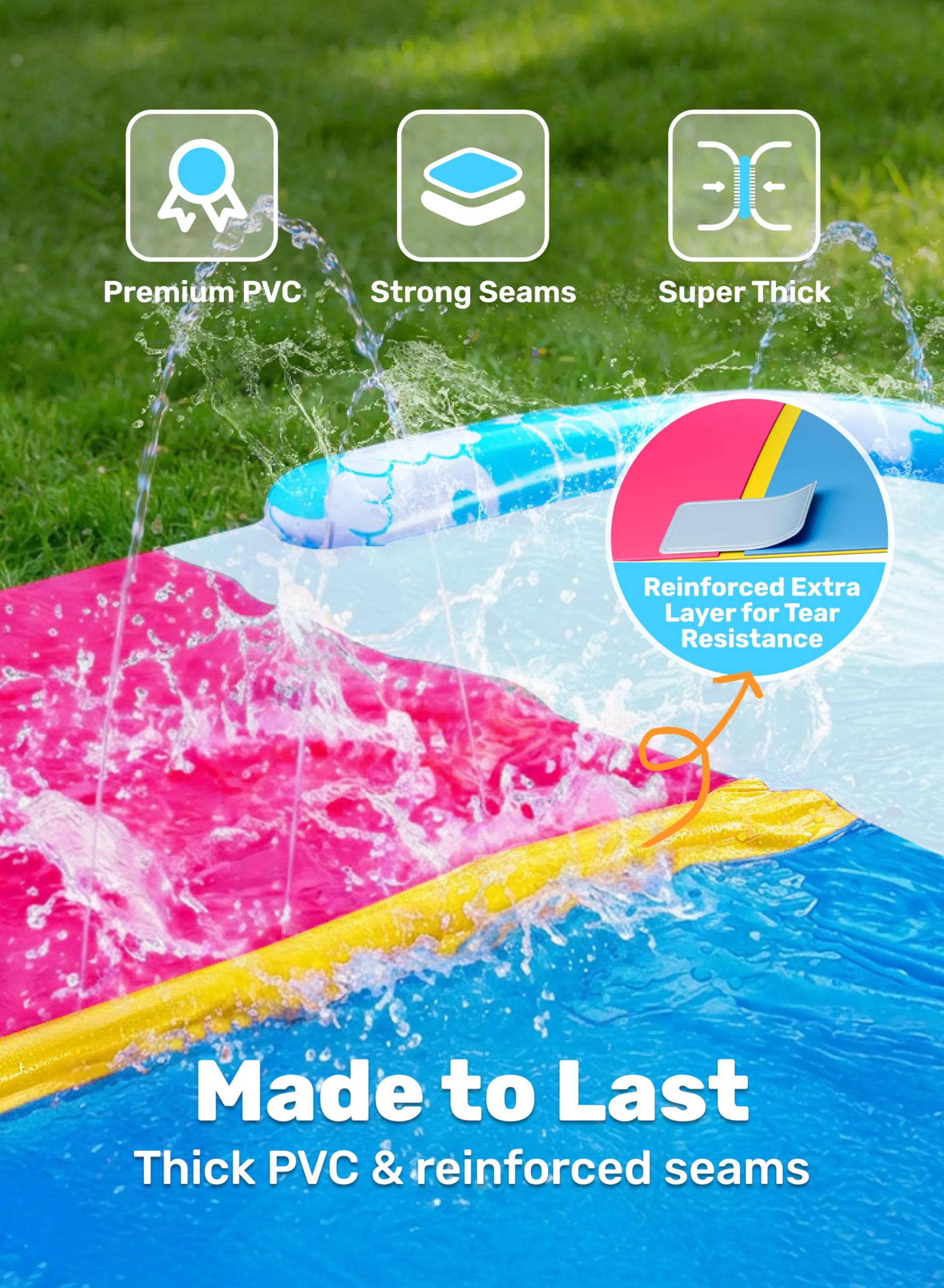 JOYIN end splash pool catches water for quick breaks