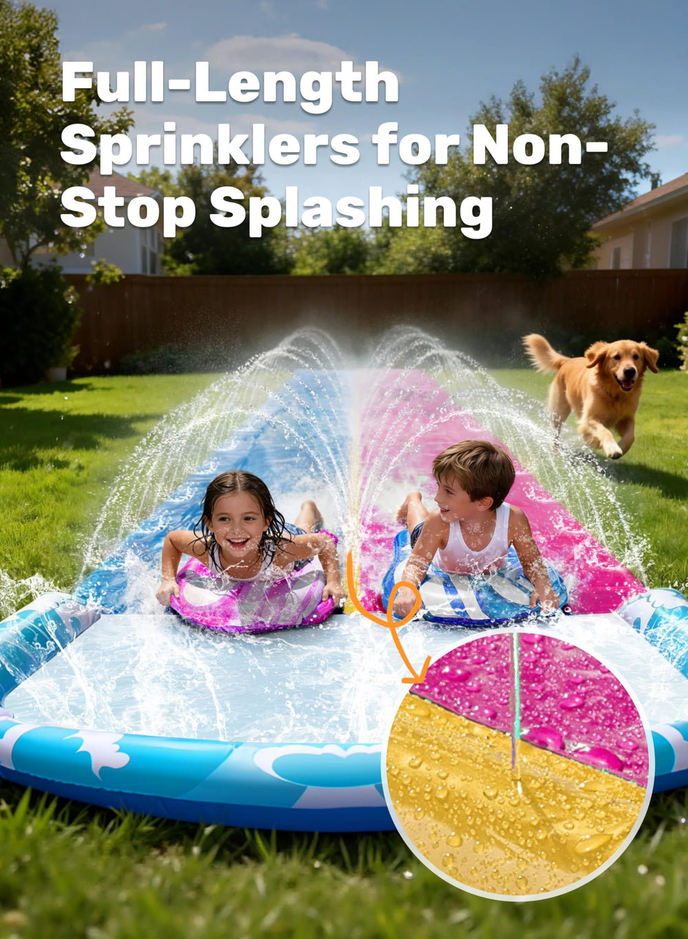 JOYIN extra-long 22.5ft slide for extended play