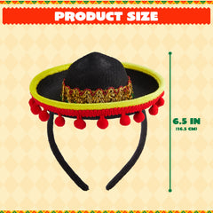 JOYIN fabric sombrero headbands close-up pattern A shows fringe details.