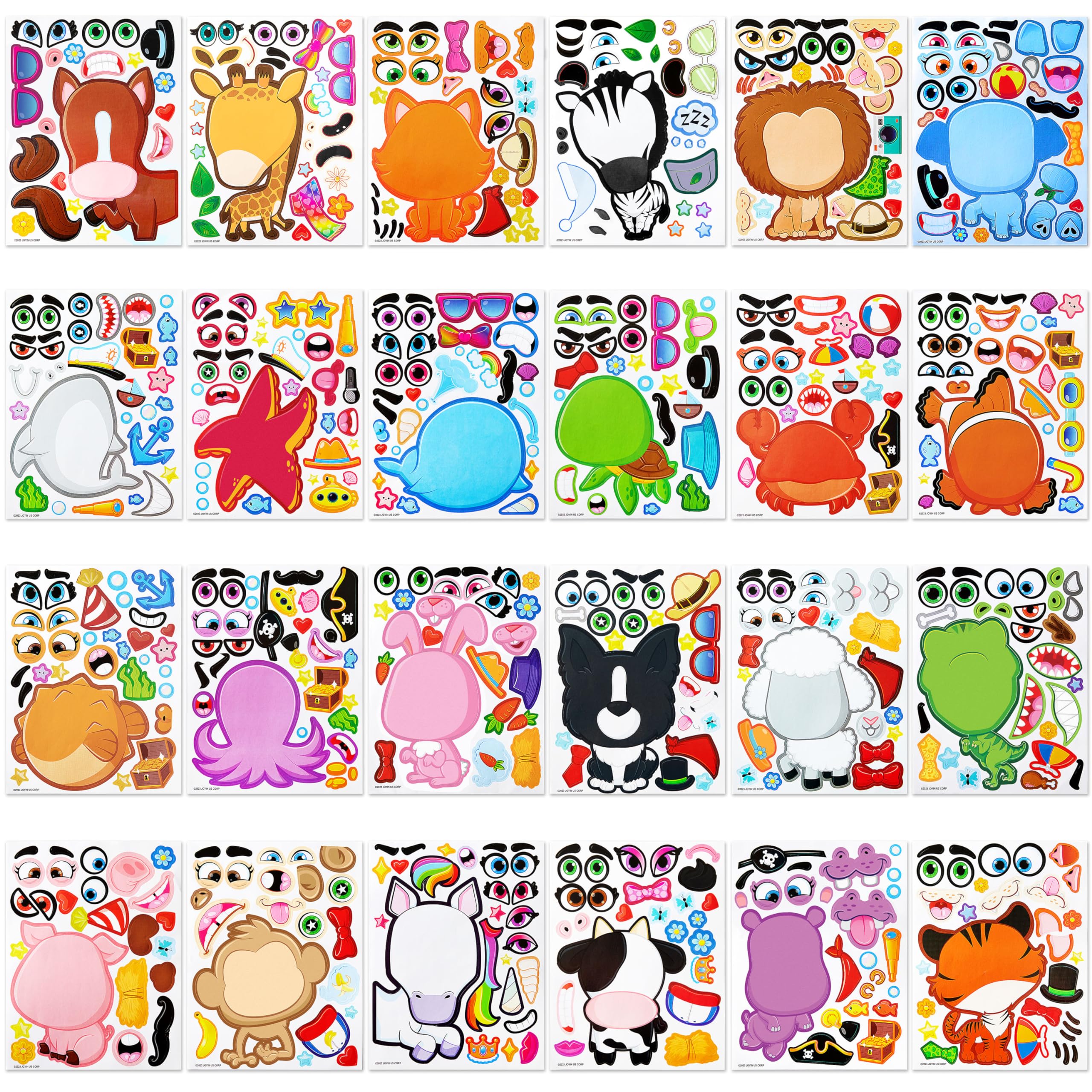 JOYIN face stickers monkey – vivid designs support collaborative games and imaginative art.