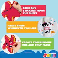 JOYIN face stickers shark – bold sea vibe for dynamic crafts and party fun.