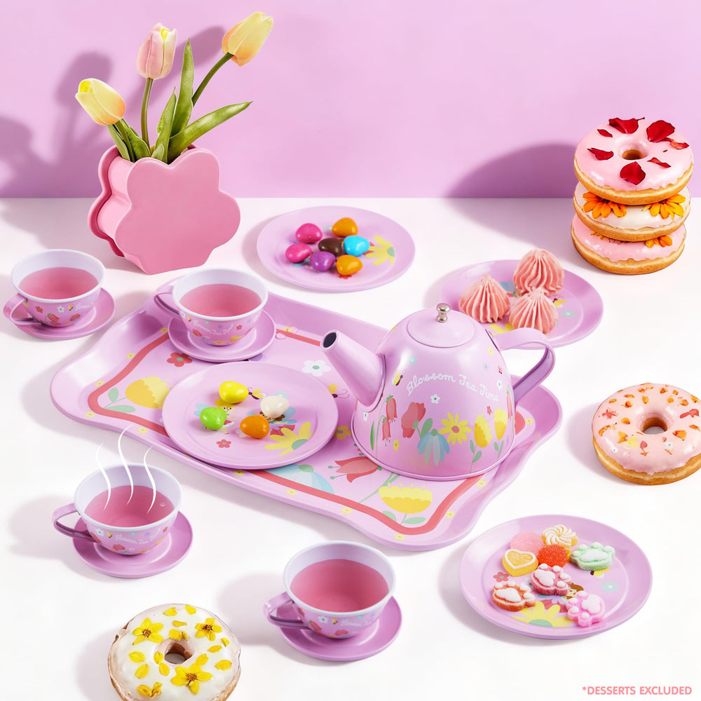 JOYIN Fairy Blossom close-up shows durable tin construction and cheerful floral design