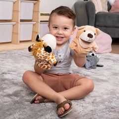 JOYIN family puppet theater setup for kids and adults.
