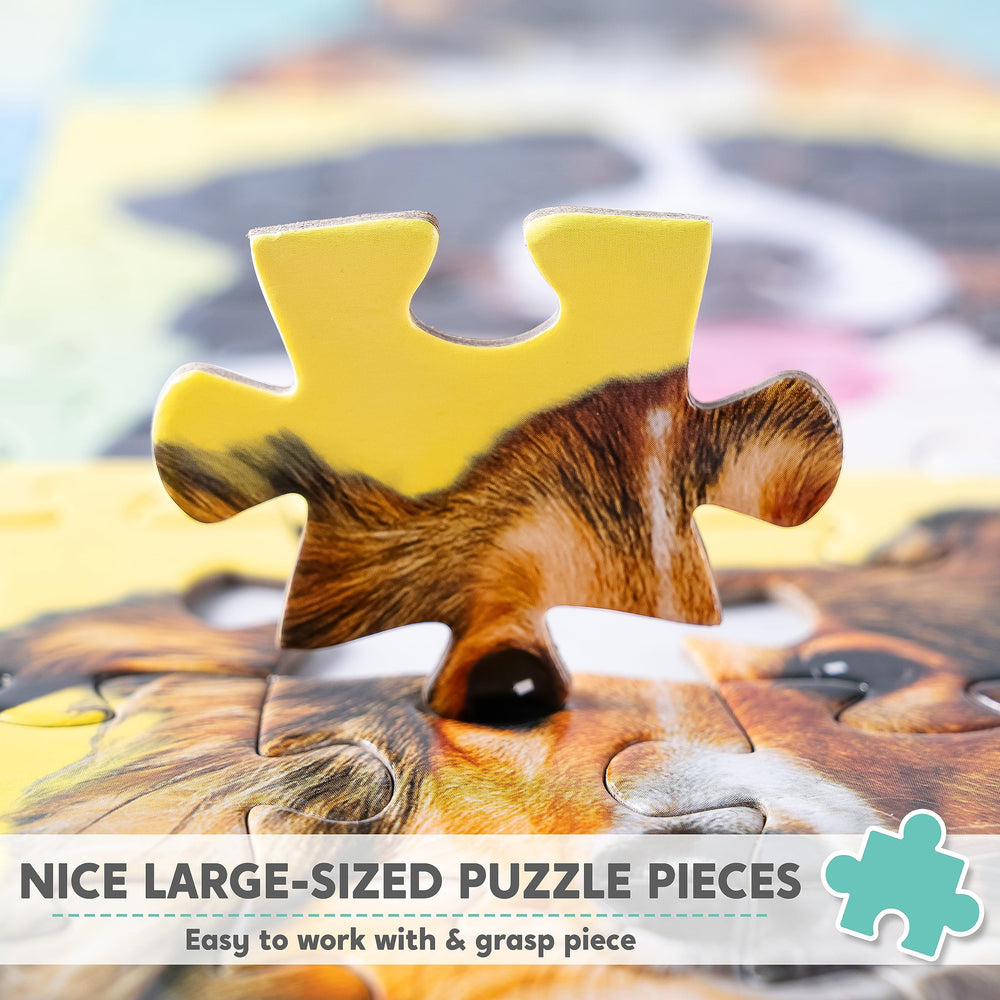 JOYIN family puzzle on table promotes teamwork and focus.