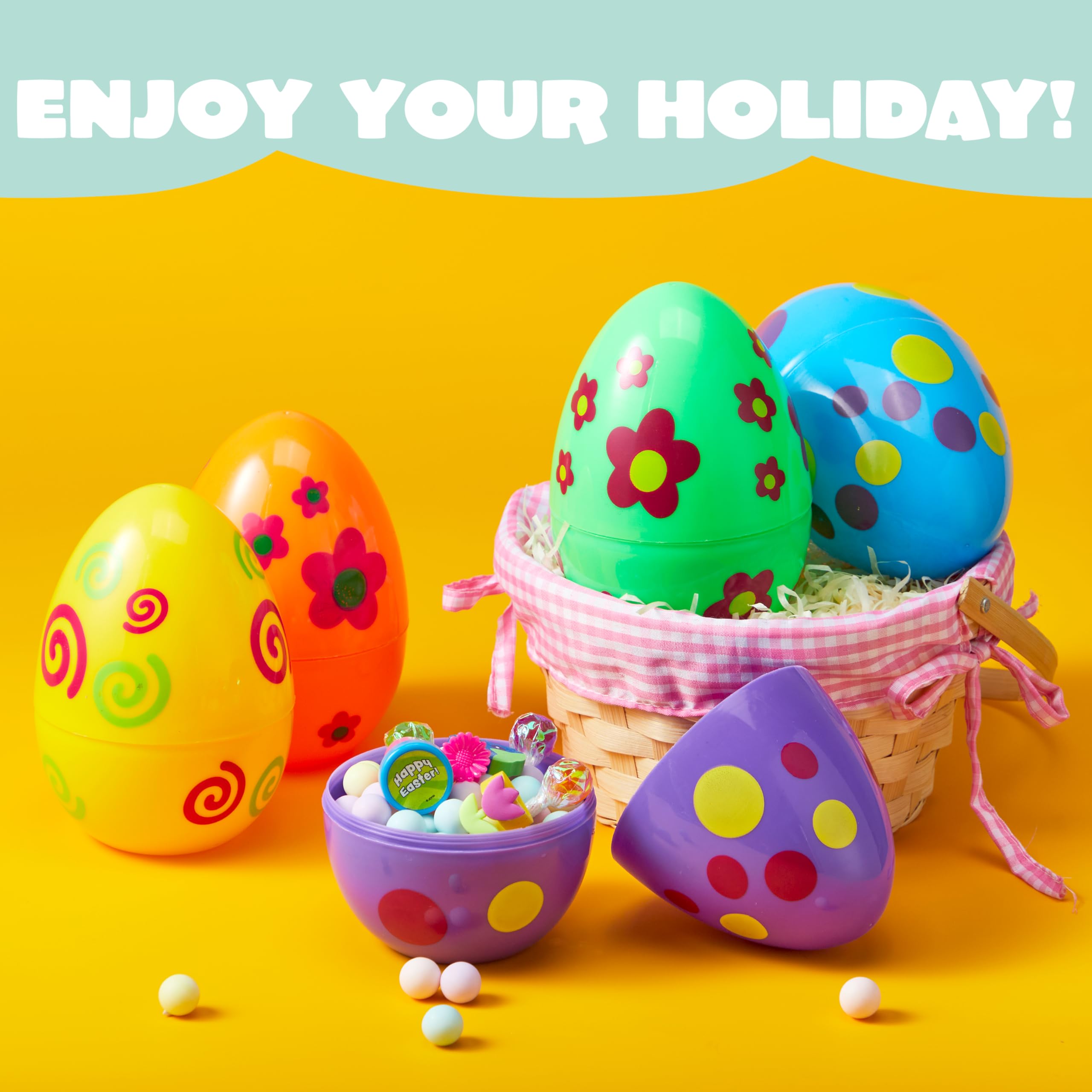 JOYIN fillable Easter eggs opened to hide treats