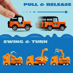 JOYIN fire truck pull-back toy supports storytelling and motor skills