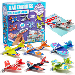 JOYIN foam airplane design 01, ideal for classroom valentine exchanges.