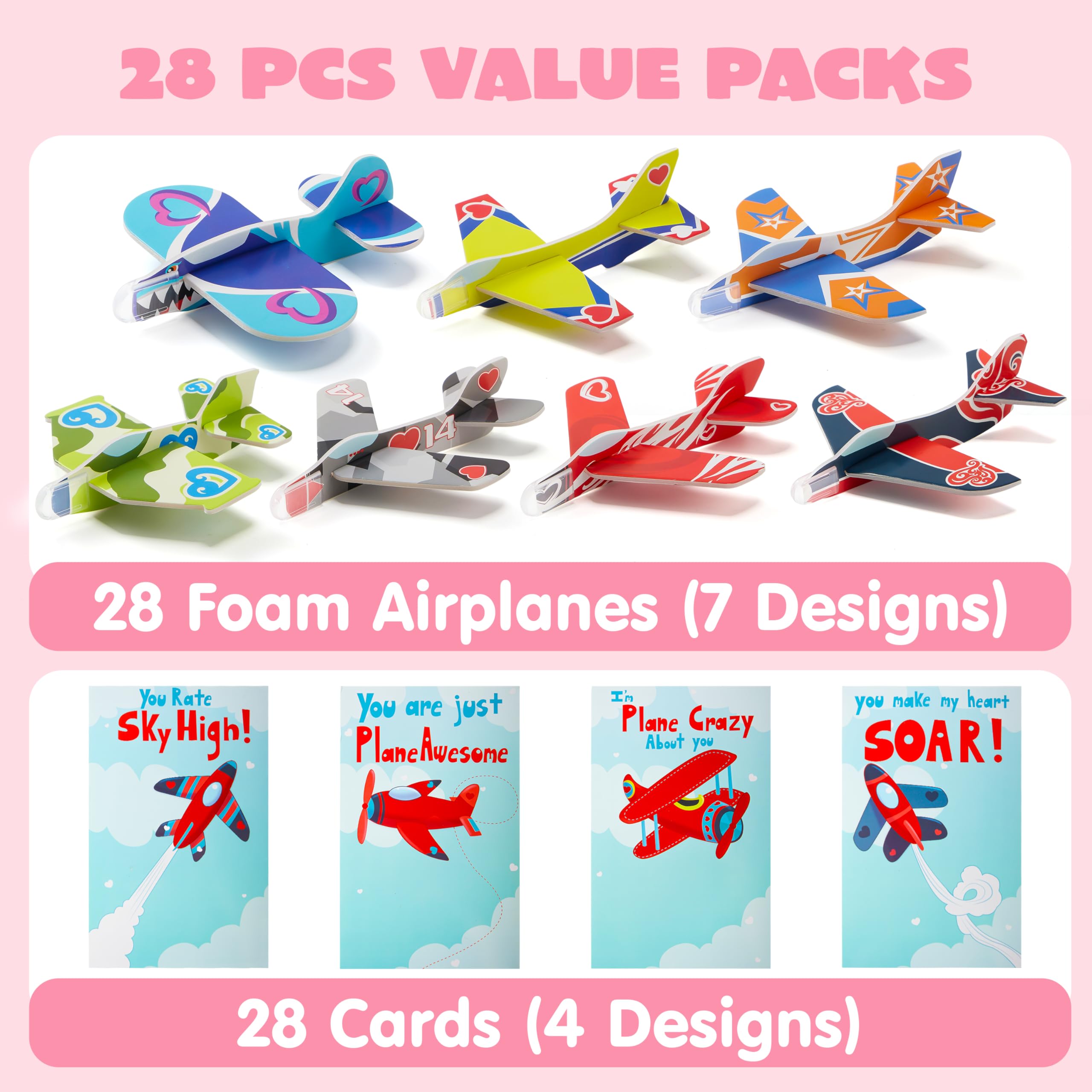 JOYIN foam airplane design 02, easy to assemble for kids' party favors.