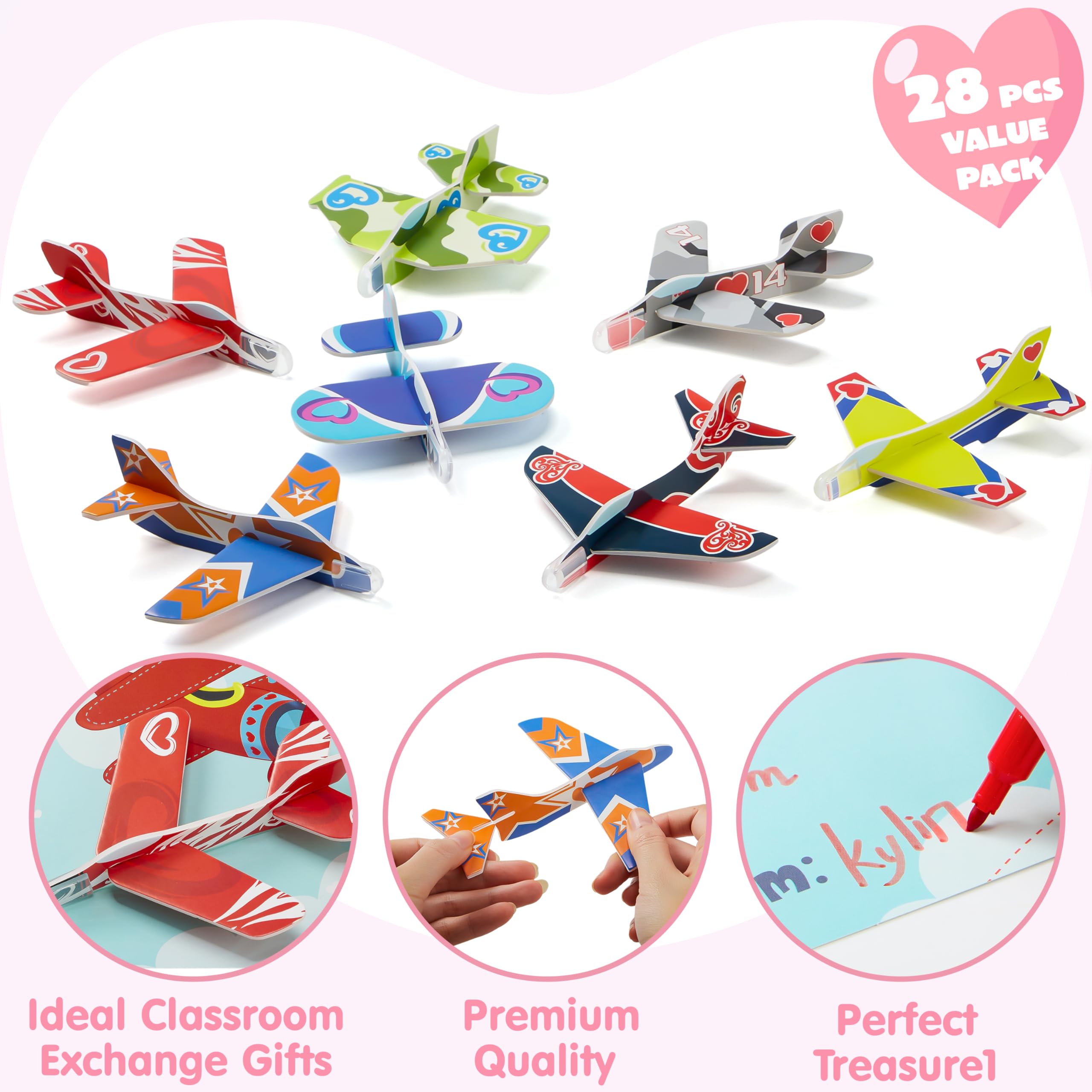 JOYIN foam airplane design 03, colorful and soft for safe crafts.