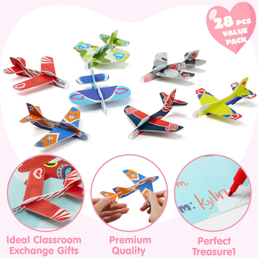 JOYIN foam airplane design 03, colorful and soft for safe crafts.
