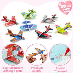 JOYIN foam airplane design 03, colorful and soft for safe crafts.