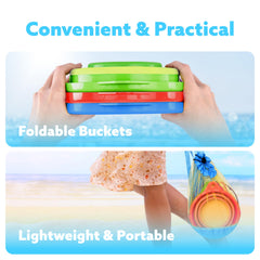JOYIN folded pail bucket compact storage for travel and cleanup