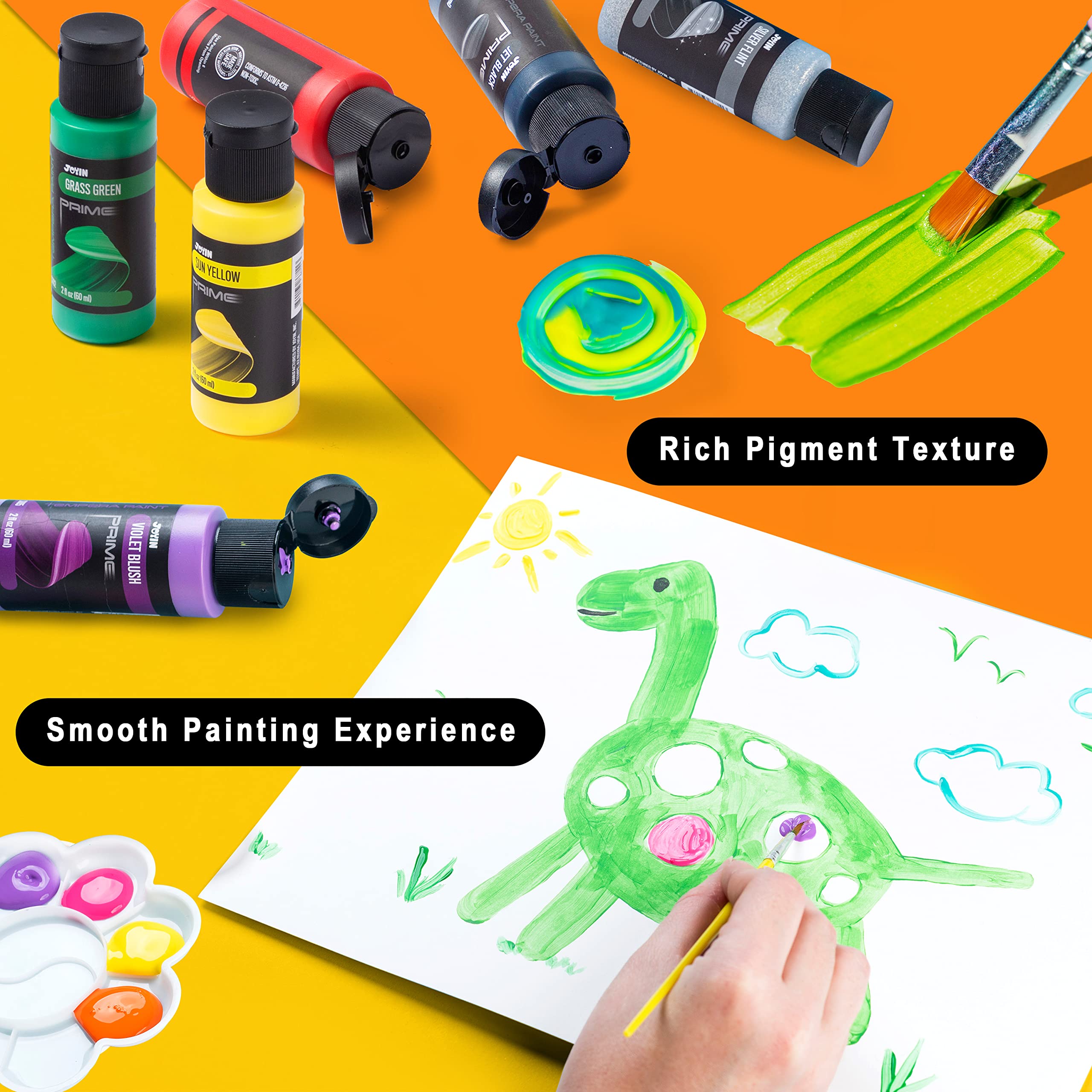 JOYIN foldable washing bucket keeps cleanup tidy and portable for art time.