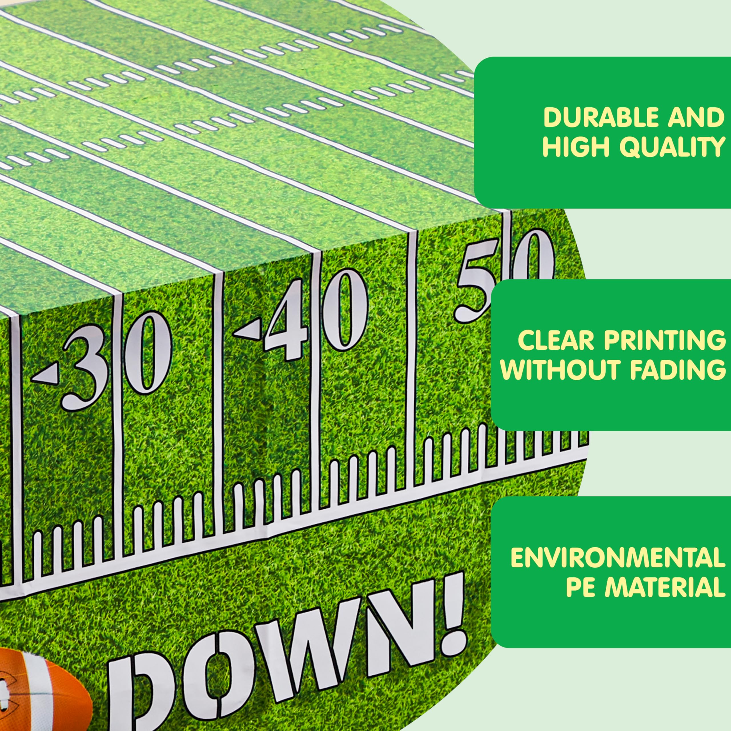 JOYIN spill-resistant tablecover protects surfaces at game day events.
