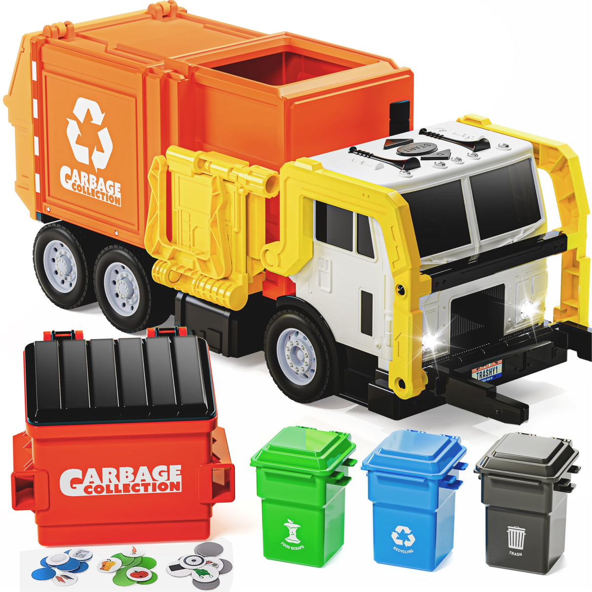 JOYIN front-loader dump truck for imaginative play and motor skills.