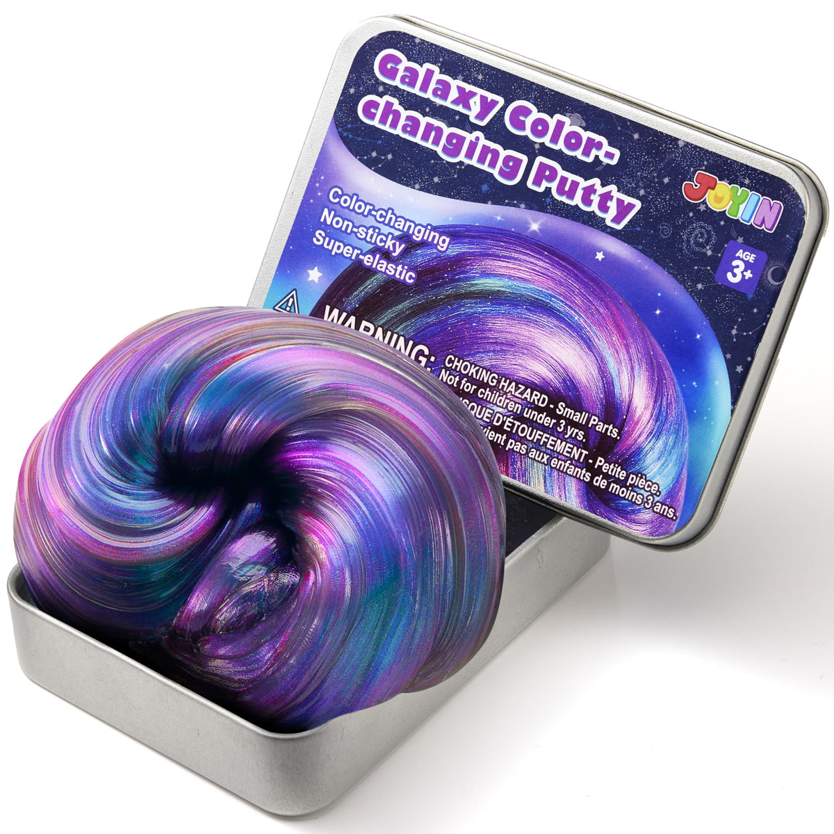 JOYIN Galaxy Color-Changing Putty under light reveals shifting hues for kids and adults.