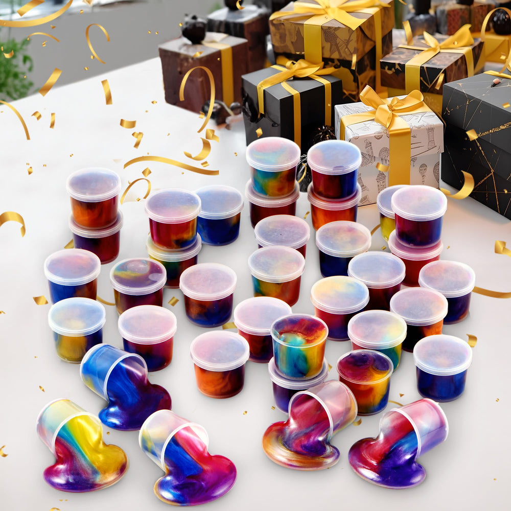 JOYIN galaxy slime colors trio shows three color groups for mix-and-match