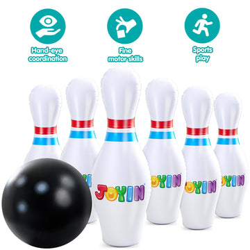 JOYIN Giant Inflatable Bowling Set pump included for quick setup