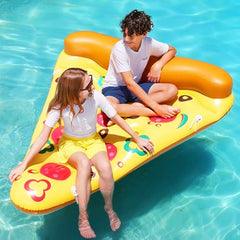 JOYIN Giant Pizza Slice pool float in packaging for easy storage.