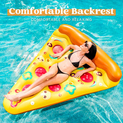 JOYIN Giant Pizza Slice pool float, side view shows durable material.
