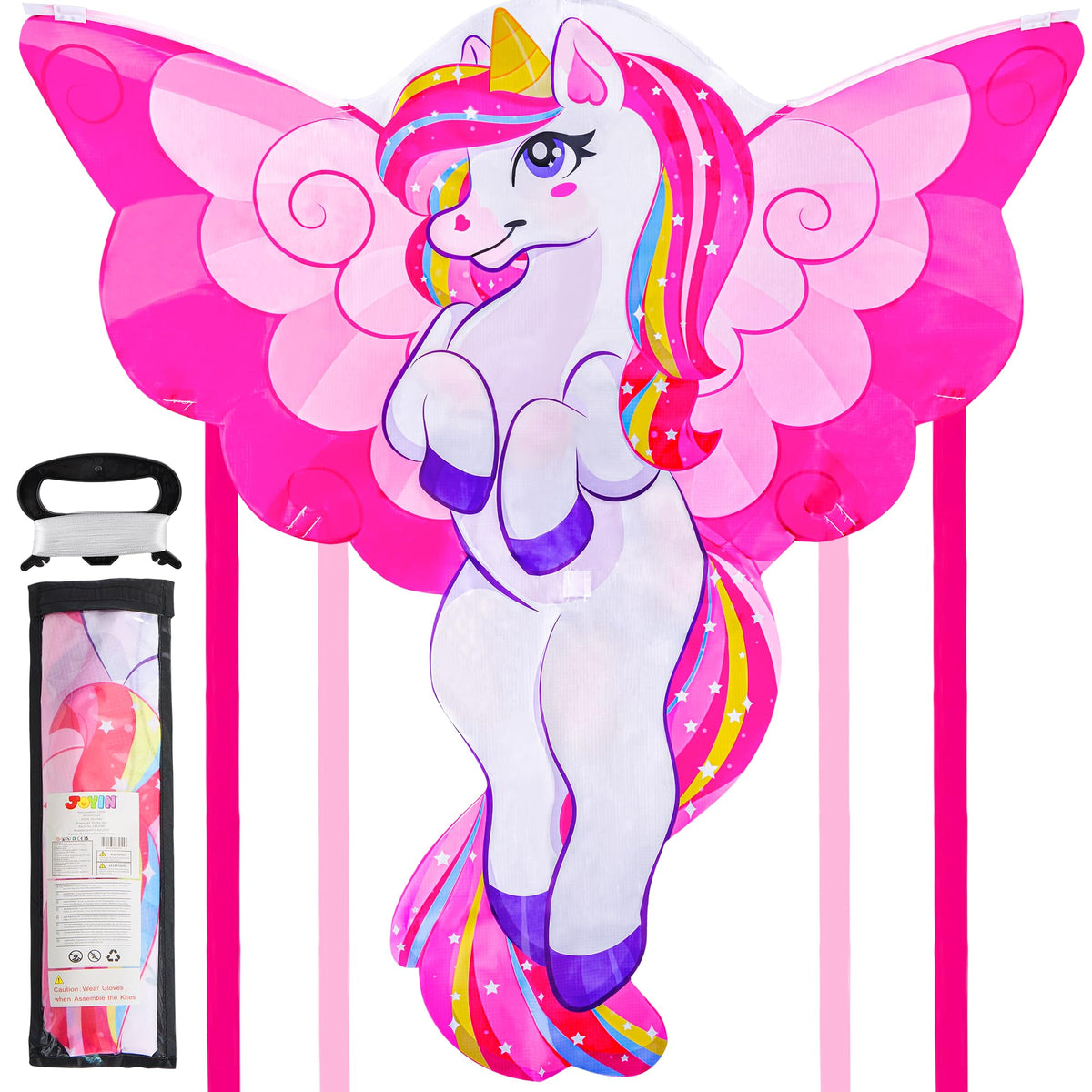 JOYIN giant unicorn kite in flight for kids and adults