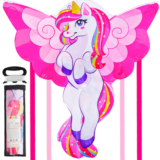 JOYIN giant unicorn kite in flight for kids and adults