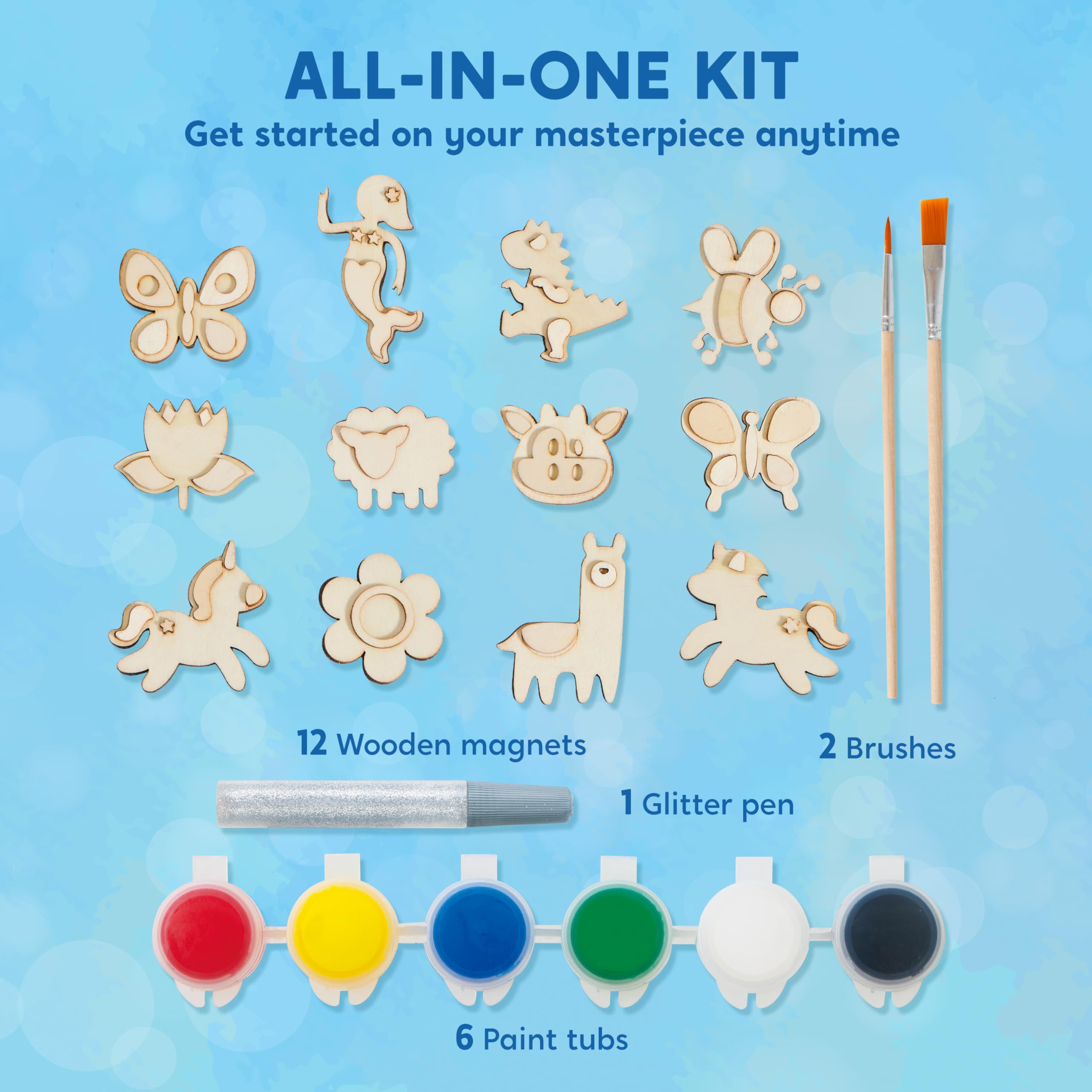 JOYIN glitter glue; adds sparkle to wooden magnet designs