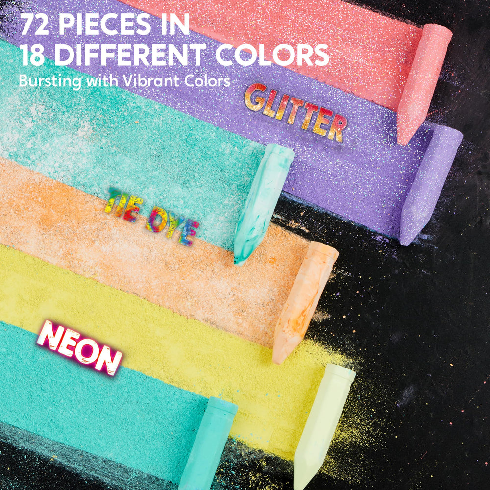 JOYIN glitter sidewalk chalk set adds shimmering accents to drawings
