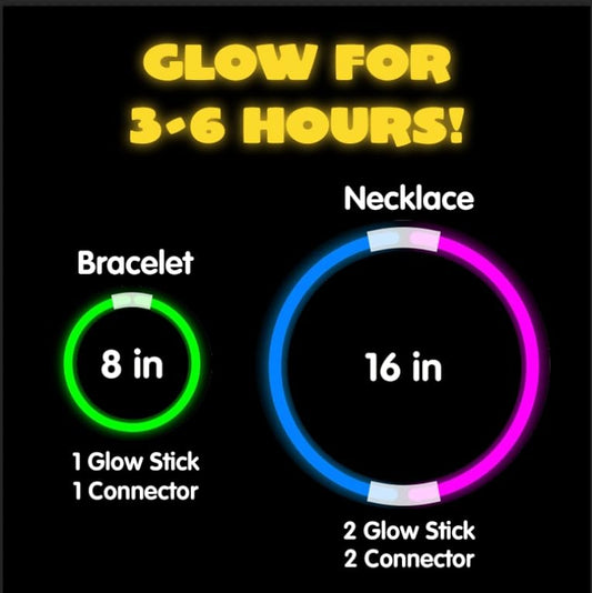 JOYIN glow sticks bracelet set adds wearable glow to any party.
