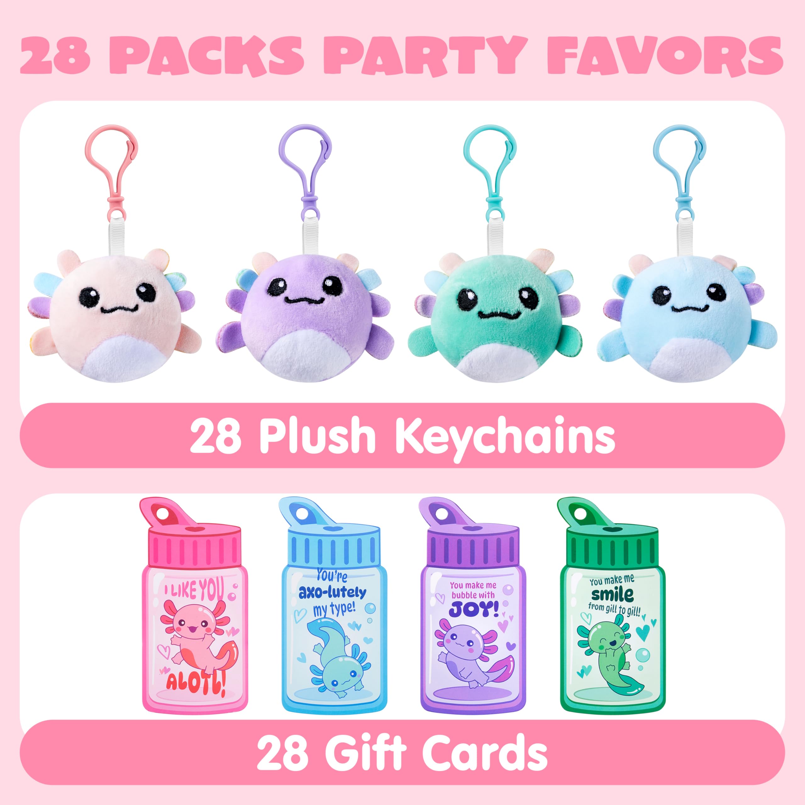 JOYIN greeting cards with bottle shapes pair with axolotl cards for easy sharing