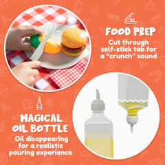 JOYIN grill-tools-and-utensils support cooperative play and kitchen-skills development during pretend meals.